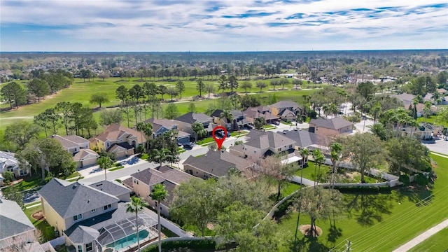 drone / aerial view with a residential view