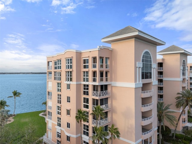 view of property featuring a water view