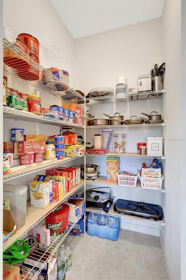 view of pantry