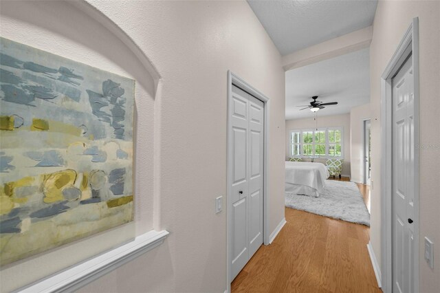 11815 Marblehead Dr, Tampa, FL 33626 - corridor featuring baseboards and light wood-type flooring