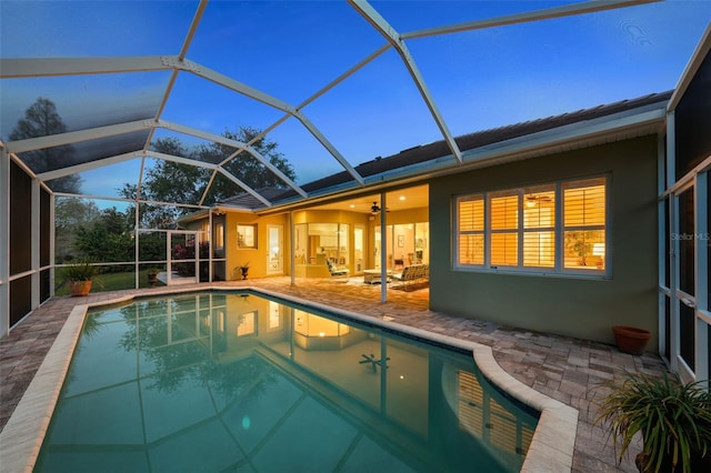 11815 Marblehead Dr, Tampa, FL 33626 - pool featuring a lanai and a patio area