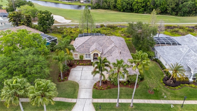 11815 Marblehead Dr, Tampa, FL 33626 - birds eye view of property featuring a water view