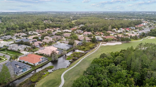 11815 Marblehead Dr, Tampa, FL 33626 - drone / aerial view featuring a forest view, a residential view, and a water view