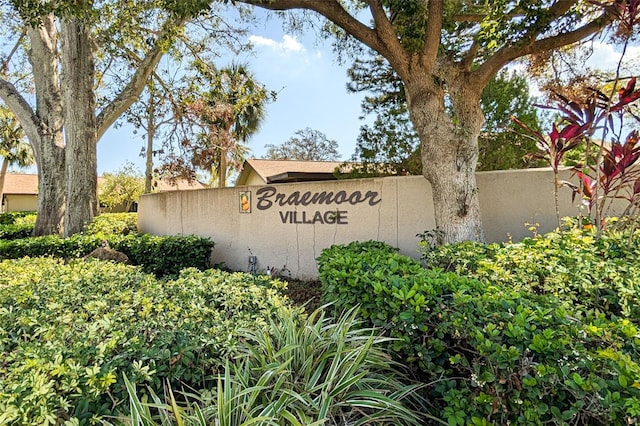 view of community sign