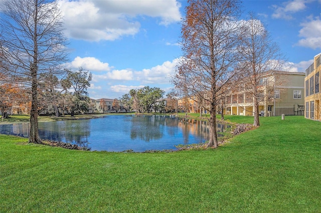 property view of water featuring a residential view