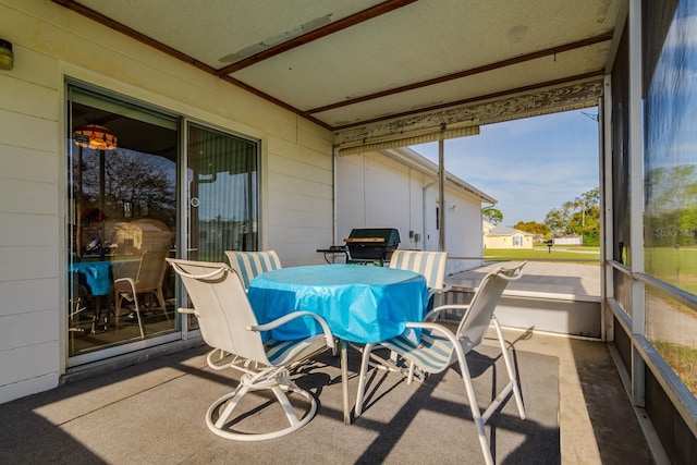 view of sunroom