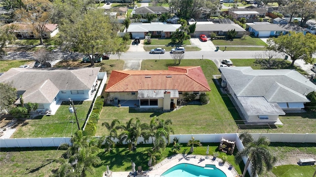 birds eye view of property featuring a residential view