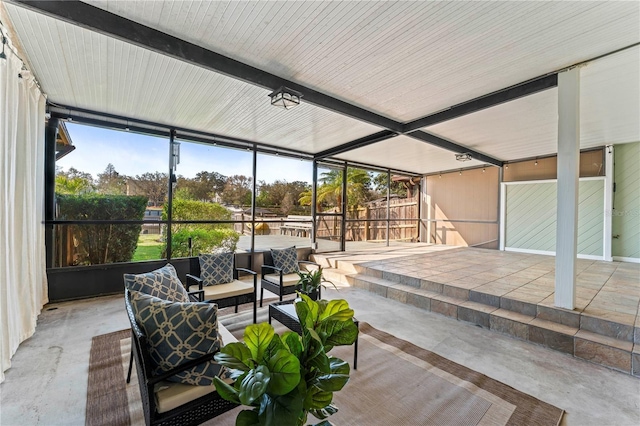 view of sunroom