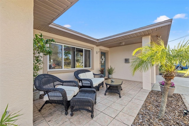 view of patio / terrace featuring an outdoor hangout area