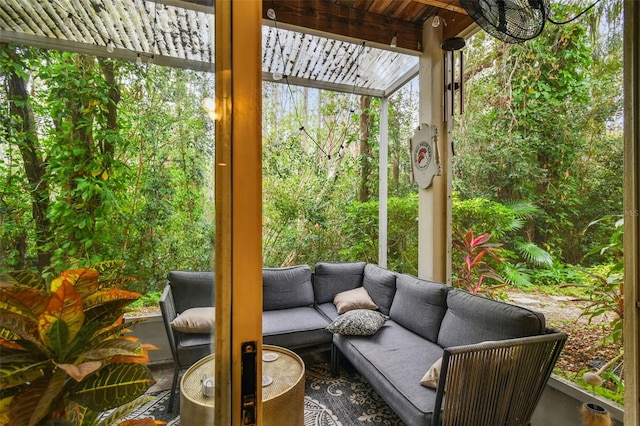 sunroom featuring a wealth of natural light