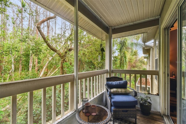 view of sunroom