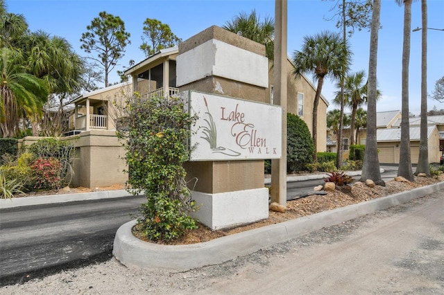 view of community sign