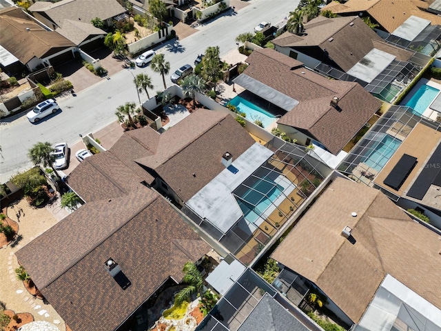 aerial view featuring a residential view