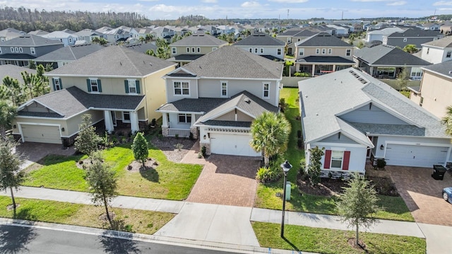 aerial view featuring a residential view