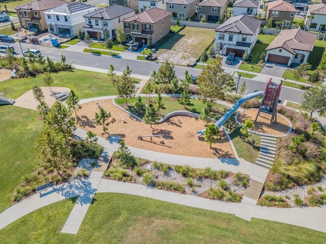 drone / aerial view featuring a residential view