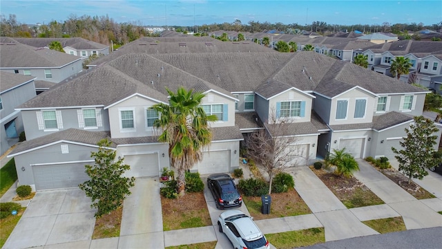 aerial view with a residential view