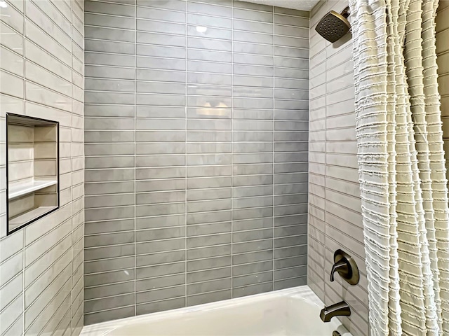 full bathroom featuring shower / bath combo