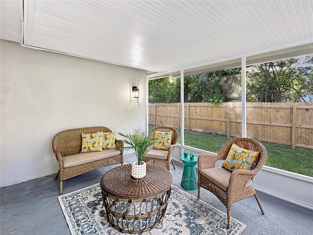 view of sunroom