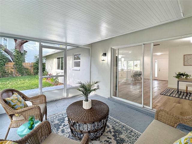 view of sunroom / solarium