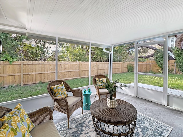 view of sunroom