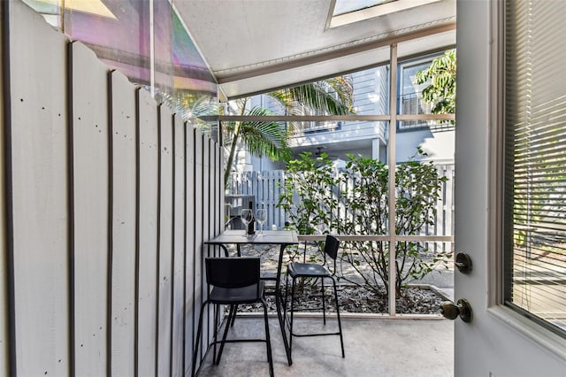 view of sunroom / solarium