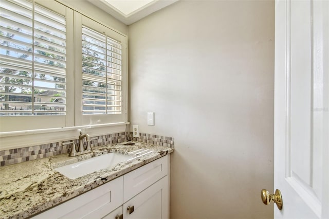 bathroom with vanity