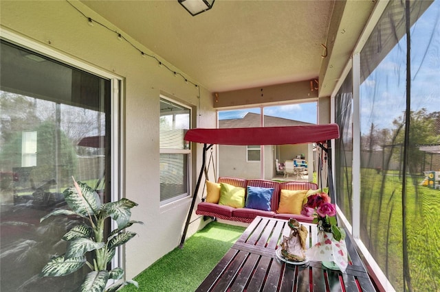 view of sunroom