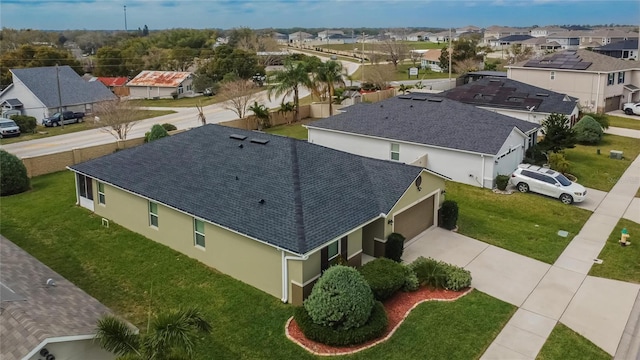 bird's eye view with a residential view