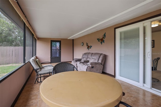 view of sunroom / solarium