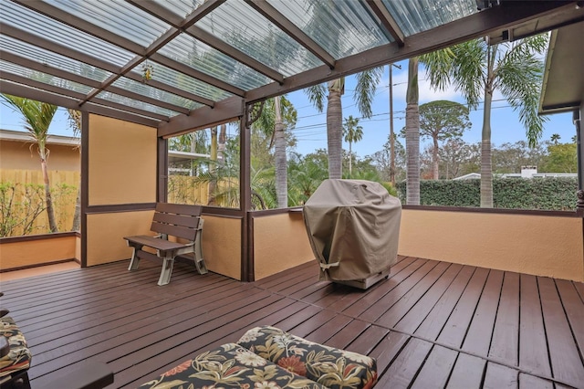 view of sunroom