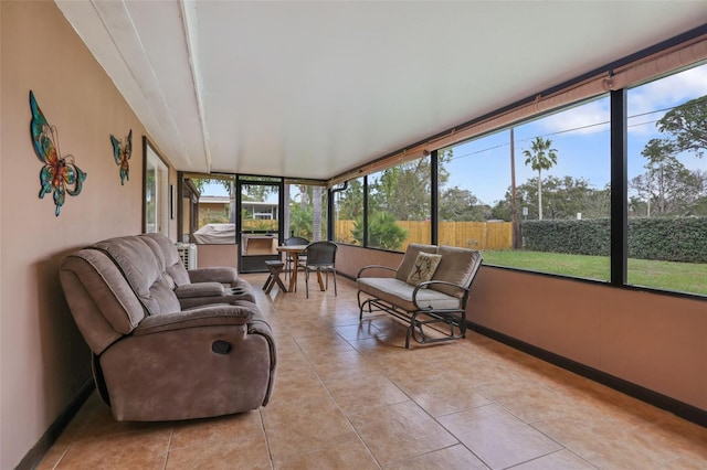 view of sunroom / solarium