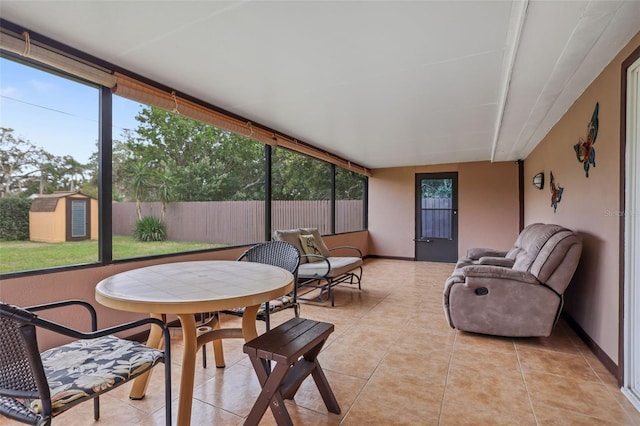 view of sunroom / solarium