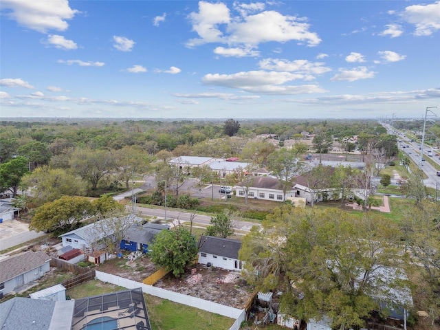 bird's eye view with a residential view