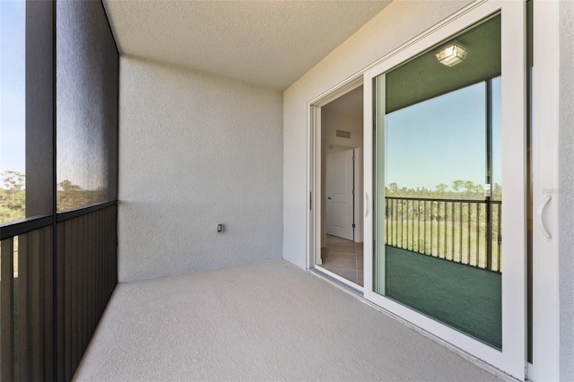 balcony featuring visible vents