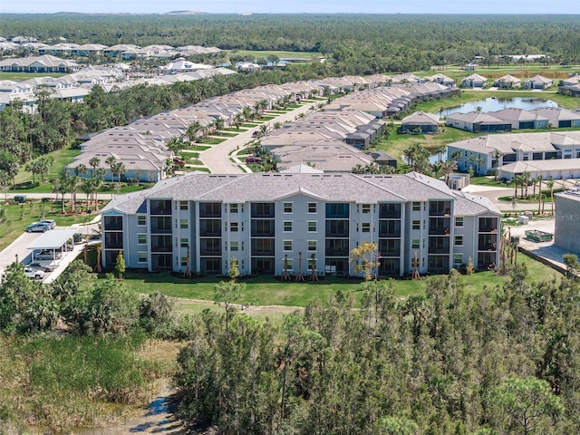 bird's eye view with a residential view