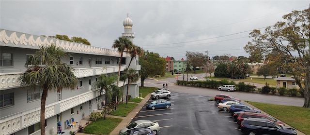 view of road featuring street lights