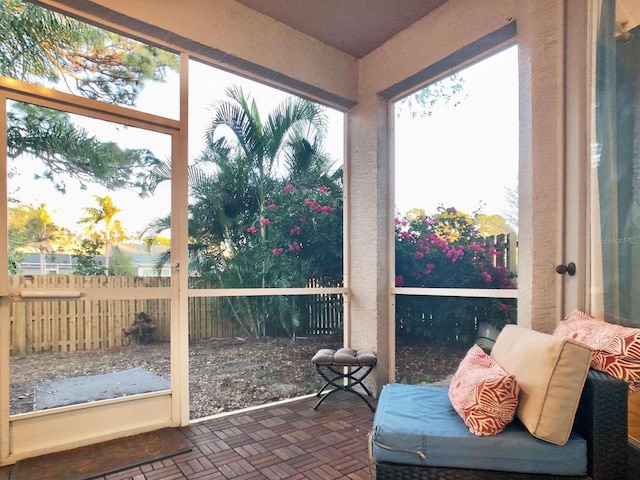 view of sunroom