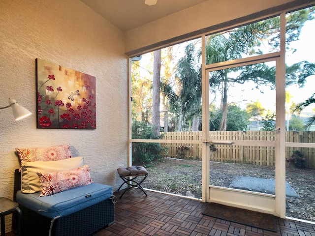 view of sunroom