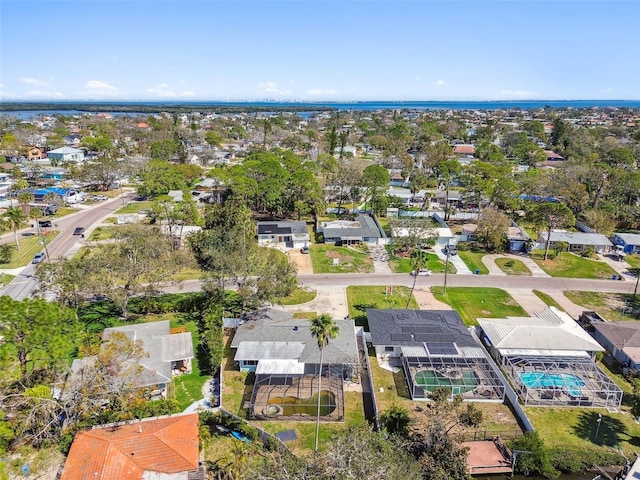 aerial view with a residential view