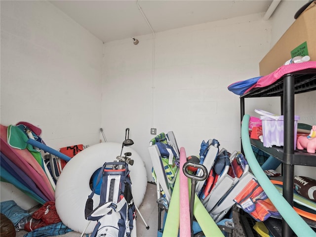 view of storage room