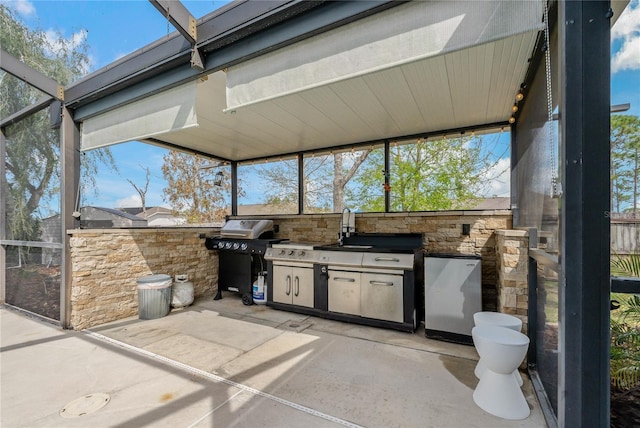 view of patio / terrace with grilling area and area for grilling