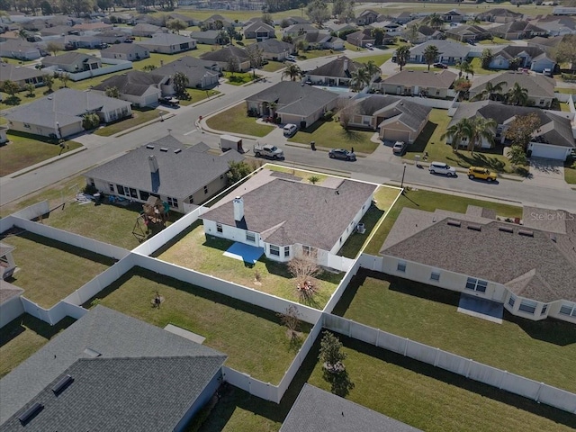 drone / aerial view with a residential view