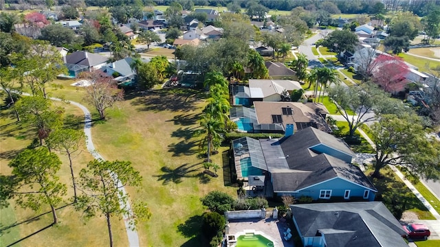 aerial view featuring a residential view