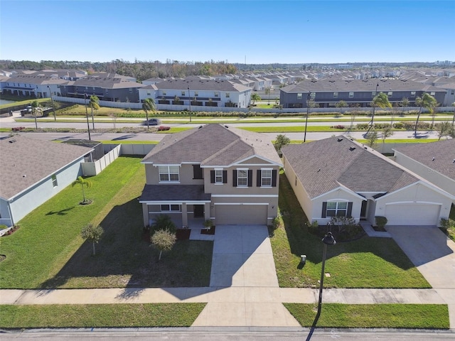 drone / aerial view featuring a residential view