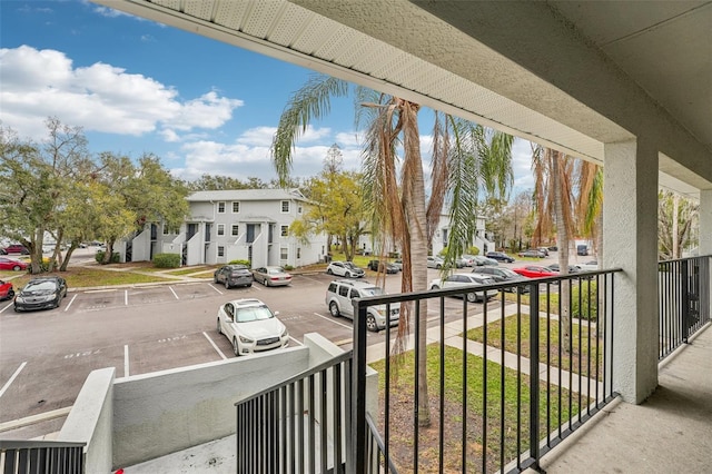 balcony featuring a residential view