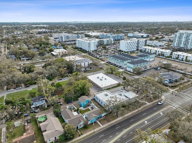 aerial view with a view of city