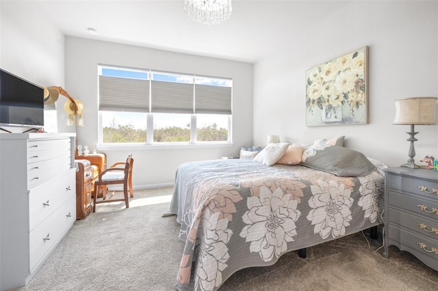 bedroom featuring carpet