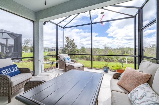 view of sunroom