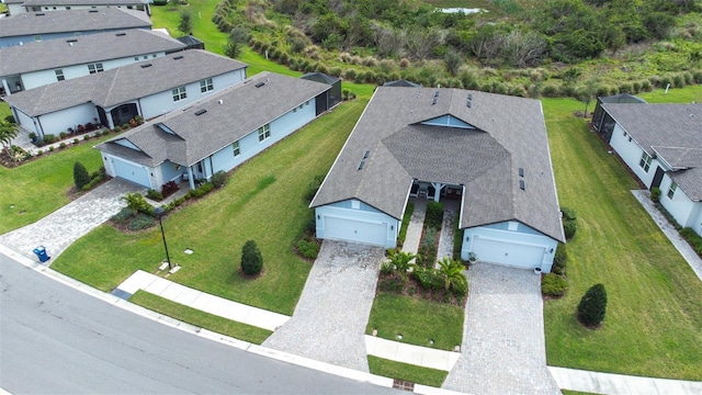 aerial view featuring a residential view