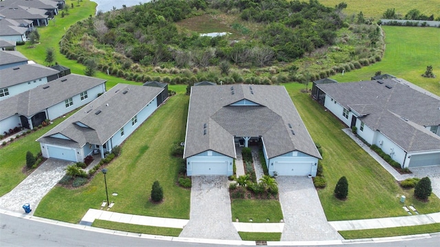 bird's eye view with a residential view